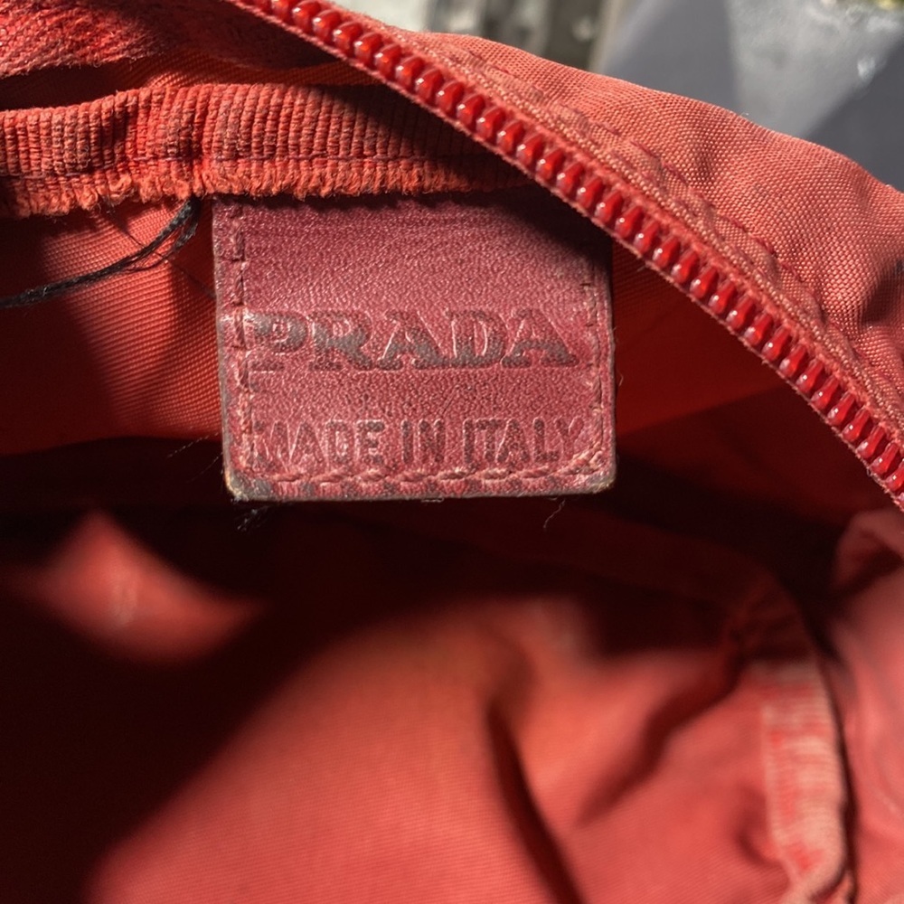 Authentic PRADA red nylon Pouch Cosmetic Bag - Picture 8 of 10